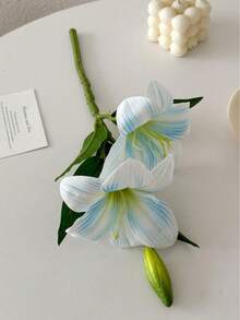 1pc Lily Artificial Flower Fake Flower Decoration Bedroom Living Room Dresser Artificial Flower Interior Decoration Fake Flower Day Lily Flower, Suitable For Gift Gifts Graduation - Multiple Colors - View 7