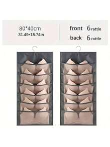 1 Stück Hängeaufbewahrungstasche mit mehreren Fächern, geräumiger Kleiderschrank Organizer mit Fächern für Unterwäsche, Dessous und Socken, perfekt zum Maximieren des Kleiderschrank-Stauraums und für eine organisierte Aufbewahrung von Essentials.