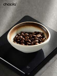 choxila 1pc Ceramic Coffee Bean Tray, Coffee Bean Measuring Cup, Coffee Bean Container, Suitable For Measuring Coffee Beans, Storing Small Snacks, Back To School Essential - Coffee Bean Tray - View 4
