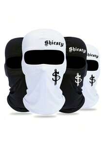 1 lub 2 sztuki Unisex "GHIEGTY" Kominiarka z nadrukiem Wiatroszczelna maska na twarz do podróży na świeżym powietrzu, wędrówek, jazdy na nartach i rowerze