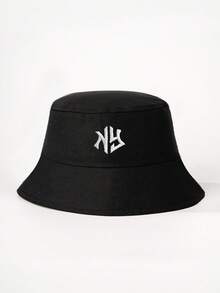 2入組刺繡紐約兒童漁夫帽，適合男女孩子的戶外可調式防曬休閒帽，適用於春秋季、旅行和海灘度假 - 彩色 - 查看 2