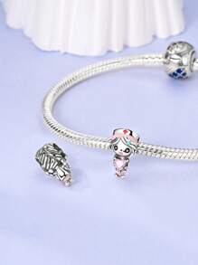 STYFNE 1 pieza Colgante holográfico que brilla en la oscuridad con elementos de barco pirata, flores, corazón celestial, serpiente, enfermera y fe, adecuado para pulsera DIY, joyería para mujer, manualidades diarias pequeñas de regalo para niña