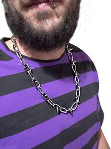 Vintage Punk Chic Belt Chain Jeans Chain Fashion Body Jewelry Waist Chain Accessory For Women And Girls, Suitable For Party, Birthday, Anniversary, Daily Wear And Other Occasions, Loved By Many Rock Music Fans, Can Be Matched With Any Outfit Such As Jeans, Skirts, Shirts, Dresses And Boots, Etc. - Silver - View 2