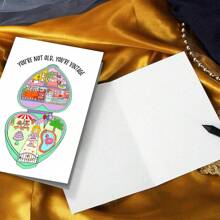 1pc, Funny 90's Polly Toys Birthday Card With Envelope Personalised Design, Suitable For Many Occasions, Unique Birthday Card For Friends, Family And Colleagues! (12cm/4.7inx17cm/6.7in)