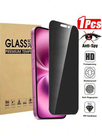 1 pieza de vidrio templado antiespia para 15, 14, 13, 12, 11, 16 Pro Max, protector de pantalla de privacidad de cobertura total para 13, 14, 15, 6, 7, 8