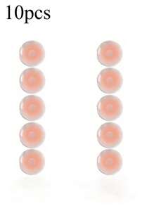 2/6/12 Pcs Reusable Seamless Silicone Nipple Covers - Invisible, Self-Adhesive, Anti-Convex Breast Patches For Women - Comfortable, Breathable, And Easy To Clean Bra Accessories