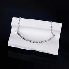 Inspired And Adjustable 925 Silver Wristband Engraved With The Words "She Believed She Could So She Did" In English, Anniversary, Birthday, Various Holidays, Special Occasions - Includes Boutique Gift Box - Silver - View 4