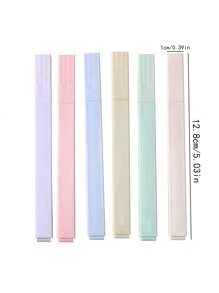 12 pezzi di evidenziatori quadrati, finemente incisi, impermeabili e resistenti alla sbiaditure, adatti per diari, prese di appunti e organizzazione dello studio, design in plastica, applicazione scorrevole, ideali per uso scolastico, in ufficio e per diari - Forniture scolastiche e per ufficio, consegna casuale Ritorno a scuola