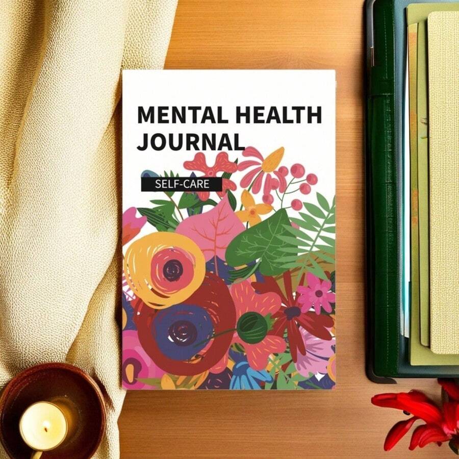 Tagebuch für psychische Gesundheit A5 - Emotions-Tracking Tagebuch für Selbstfürsorge und Achtsamkeitspraxis, Englisch, Schulmaterial, Rückkehr zur Schule - verschiedene Farben - Übersicht 1