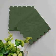 25/50/100 件鸡尾酒餐巾扇形婚礼餐巾一次性甜点饮料餐巾适用于婚礼、新娘送礼会、咖啡吧晚宴，5 x 5 英寸