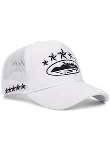 5-Pointed Star Baseball Mesh Snapback Cap, Simple & Practical Multi-Functional - Mesh Baseball Cap - View 12