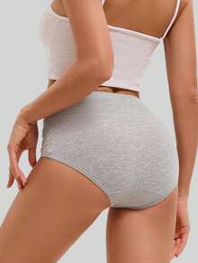 5 件套女士中腰透气纯棉三角裤 - 彩色 - 查看 4