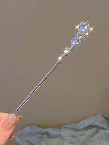 2个女士复古黄铜星星水钻仿珍珠流苏发夹,浪漫设计发髻发饰,适合日常、派对、约会等场合,可作发夹、发髻器、发饰、造型发夹、学生用品、大学用品、仿珍珠发饰、婚礼用品、礼品套装、头部饰品 - 彩色 - 查看 8