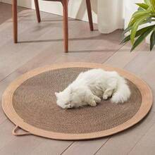1 件不掉毛棉绳编织猫抓垫，供猫咪抓挠和休息 - 彩色 - 查看 10