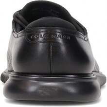 Mens 2.Zerogrand Laser Wingtip Oxford - 黑色皮革/黑色 - 查看 4