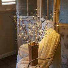 1PC 50LED Copper Wire Birch Branch Light,Available In White And Brown,Suitable For Living Room,Bedroom,Party Decoration