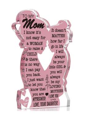 1pc Acrylic Decoration Gift For Mom From Daughter/Son, Creative Gift For Mom's Birthday, Best Mother's Day Gift For Mom, Perfect Gift For New Moms Or Single Moms, Creative Desk Decoration