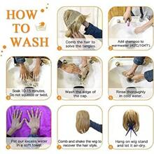 OUFEI Brown Wigs Women Short Wavy Wig With Bangs Natural Synthetic Hair Heat Resistant Wigs Daily Party Cosplay Wear