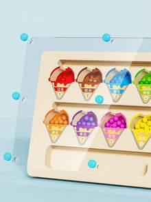 Magnetic Color And Number Maze, Wooden Color Classification Maze, Wooden Color Matching Learning Counting Puzzle Board - Multicolor - View 7