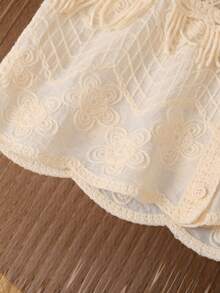 JIANHU Women's Summer Lightweight Lace Blouse - Breathable & Elegant, Suitable For Casual, Work And Special Occasions - Apricot - View 8