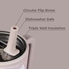 hydrojug Limited Edition Traveler 32oz/40oz Water Bottle With Handle & Flip Straw - Fits In Cup Holder, Leak Resistant Tumbler-Reusable Insulated Stainless Steel - Gifts For Women & Men