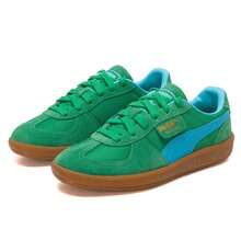 Puma Zapatillas de deporte transpirables con estilo vintage Palermo, zapatos para ir al trabajo, zapatos para correr, zapatos casuales para viajar - Verde brillante azul lago - Ver 3