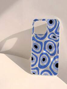 Evil Eye 1pc Unique Blue Ripple Demon Eye Graphic Waterproof, Fingerprint Resistant, Scratch Resistant Transparent IMD Soft Glossy Smooth Phone Case Shockproof Anti-Fall - Multicolor - View 3