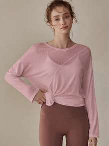 Women's Loose Fit Yoga Tops, Long Sleeve Workout T-Shirt For Running, Pilates, Fitness, Autumn/Winter