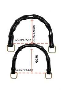 1pc Handmade Woven Bamboo Knot Handle DIY Bamboo Bag Handle Resin Handbag Handle Beach Accessories Daisy