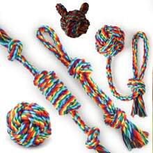 1/4/5pcs High-Quality Rope Pet Toy, For Adult Dogs To Chew, Relieve Boredom, Relieve Anxiety, Strengthen Teeth And Gums, Super Bite-Resistant,-Toxic, Suitable For Small And Medium-Sized Dogs.
