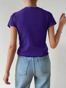 Women T-Shirts - Purple - View 2