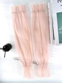 1 Pair Women Elegant Pearl Arm Sleeve Cover, Multiple Colors, Polyester Fiber, Suitable For Everyday Wear, Spring/Summer