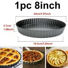 4/6/8/9inch Pizza Carbon Steel Pie Tart Pan Removable Fluted Cake Pan Tray Nonstick Coatings Suit For Oven Household Kitchen Bakeware Party Festival Birthday Amusing Gift ZSY - Multicolor - View 9
