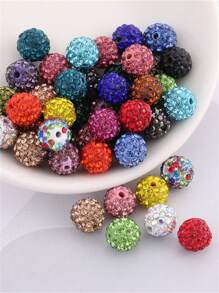 20pcs/Pack Ceramic Rhinestone Ball Handmade Bead DIY Bracelet Necklace Jewelry Accessories
