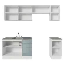 MADESA Baker's Racks - Blanc et gris - Voir 7