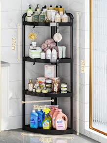 1 Multifunctional Multi-Layer Floor Standing Tripod Storage Rack, Living Room, Kitchen, Bathroom Crevice Storage Rack, Household Toilet Corner Storage Rack