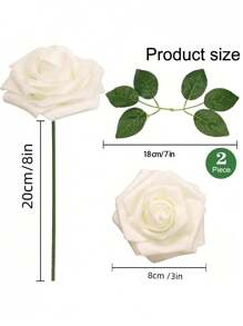 Bulk Deep Red Foam Rose With Stem, Real Touch Artificial Roses For DIY Crafts, Wedding Bridal Bouquet, Party Home Decor