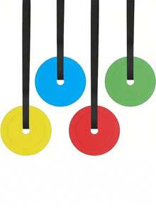 1 Set de círculo de entrenamiento de fútbol ajustable en longitud, para mejorar la tasa de acierto, accesorios de entrenamiento de fútbol - Multicolor - Ver 5