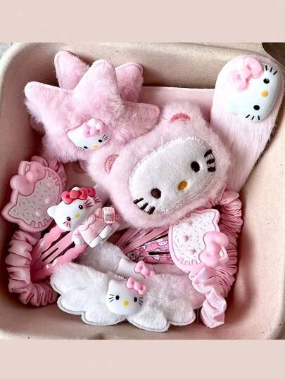 Sanrio 15 Pcs/Set Sanrio Hello Kitty Cute Hair Clips, Including Bangs Clip
