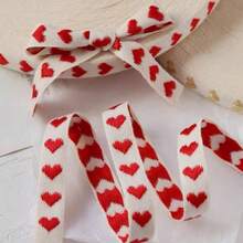 Christmas/Valentine's Day/Wedding Red Heart Ribbon, 914cm/359.84in, Gift Wrapping Decorative Ribbon, Handmade DIY Decoration