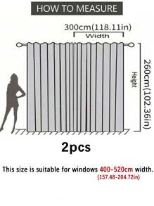 1pc Mint Green Blackout Curtain For Bedroom, Work & Study