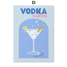 1 buc. Postere și imprimeuri minimaliste de cocktail Vodka Gin Pornstar Martini Artă de perete Pictură pe pânză Fotografii de perete pentru decorul camerei de zi fără cadru - Multicolor - Vizualizare 19