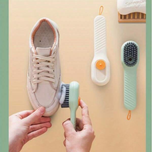 Multi-Functional Shoe Cleaning Brush Set, PP Material, Gentle Bristle And Nylon Hair Brushes, With Liquid Applicator, For Efficient Cleaning And Maintenance, No Damage Shoe Care Kit