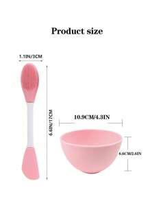 16pcs 2-In-1 Double-Sided Cleansing Brush Tool, Includes Dual-Head Manual Cleaning Brush & Face Mask Mixing Bowl Set, Reusable Cleaning Kit For Daily Skin Care Face Cleansing And Mask Preparation. Silicone Face Mask Brush And Mixing Bowl, Skin-Friendly, Soft And Flexible, No Odor Or Deformation. Lightweight And Portable, Suitable For Home And Travel Use.