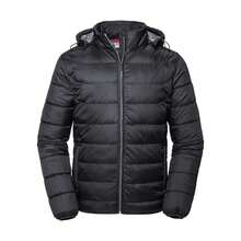 Russell Europe Mens Nano Hooded Padded Jacket (Black) - Coffee Brown - View 1