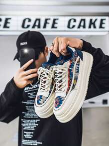 Men's Fashionable Rope Thick Sole Low-Top Casual Sneakers Canvas Shoes, Versatile For Spring/Summer
