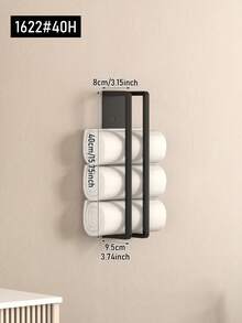 Bathroom Non-Punch Towel Rack - Storage Tray & Multi-Layer Organization, Hooks For Items Without Wall Damage - Multicolor - View 13