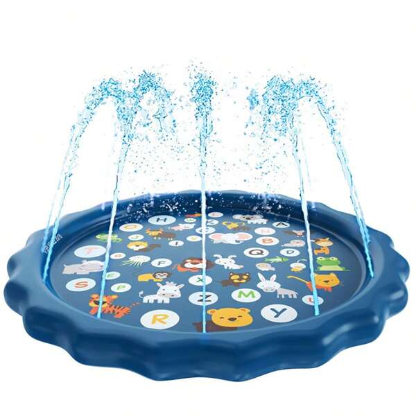 Alfombra de rociado de 100cm / 39.4 pulgadas para adolescentes y perros, juguete de agua para exteriores de verano 3 en 1: piscina rociadora, fuente de jardín y alfombrilla de juego
