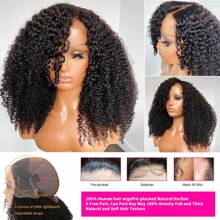 Kinky Curly Human Hair Wig 13x4 HD Lace Frontal Wigs 200% Density 8-40 Inch Short Long Jerry Curly Lace Front Wigs Glueless Wig Pre Plucked With Baby Hair Brazilian Virgin Human Hair For Women