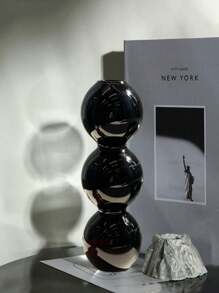 1pc Ombre Bubble Glass Vase (2.47oz/3 Balls, 2.82oz/4 Balls), Lightweight Glass Material, Office, Home, Outdoor, Niche Decor, Photography, Bedroom, Dorm, Craft Gift For Friends, Parents, Colleagues